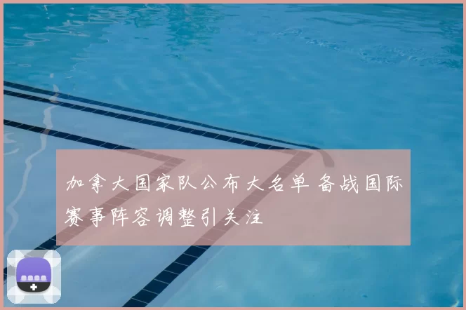 加拿大国家队公布大名单 备战国际赛事阵容调整引关注