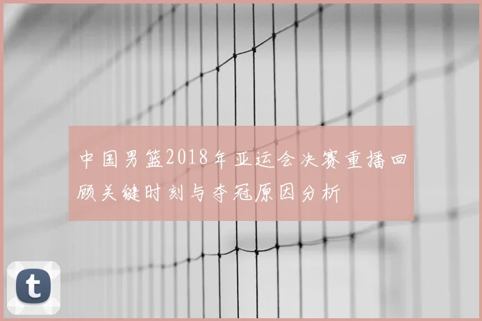 中国男篮2018年亚运会决赛重播回顾关键时刻与夺冠原因分析